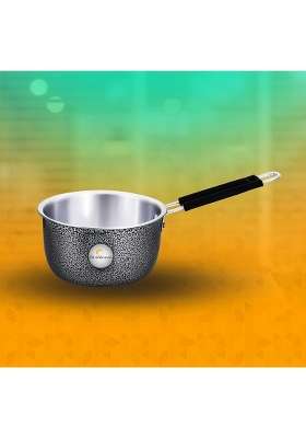 FLIXBLOOM Traditional Hammertone Finish Aluminium Hard Anodised Induction Base and LPG | 1.5 L | 1.6 Qt
