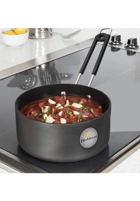 FLIXBLOOM Perfect Hard Anodized Induction Base Heavy Duty Aluminium Sauce Pan Tea | 3.2 L | 3.4 Qt