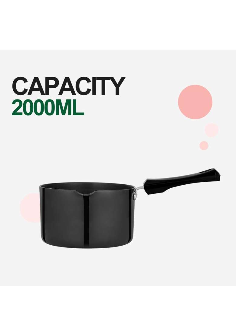 Chakmak Hard Anodized Induction Base Saucepan | 2 L | 2.1 Qt - Indya