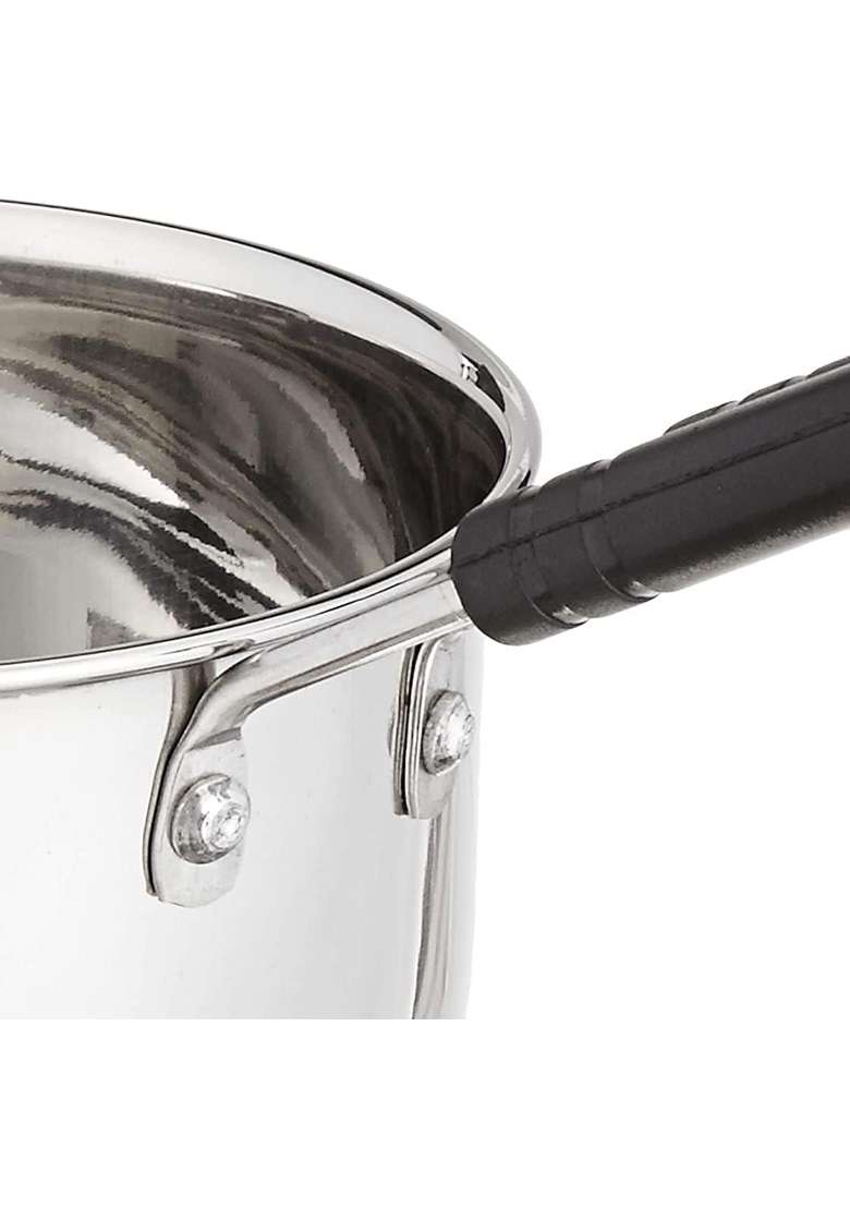 FLIXBLOOM Latest Stainless Steel Multipurpose Utensils Deep Sauce Pan Tea Pan Milk | 1 L | 1.1 Qt | Induction Compatible - Indya