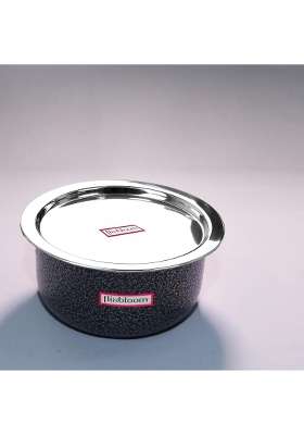 FLIXBLOOM Pro Kitchen Hard Anodised Black Induction Base LPG Stove Friendly Kitchen | 1.5 L | 1.6 Qt | With Lid