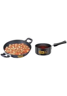Hawkins Futura Non-Stick Kadhai Wok Deep-Fry Pan | 2.5 L | 2.6 Qt | 26 cm | 10.2 Inch