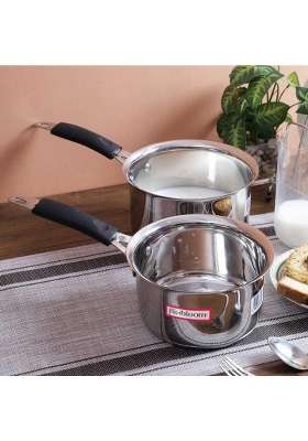 FLIXBLOOM Regal Stainless Steel Multipurpose Saucepan Tea Pan | 1 L | 1.1 Qt | Induction Compatible