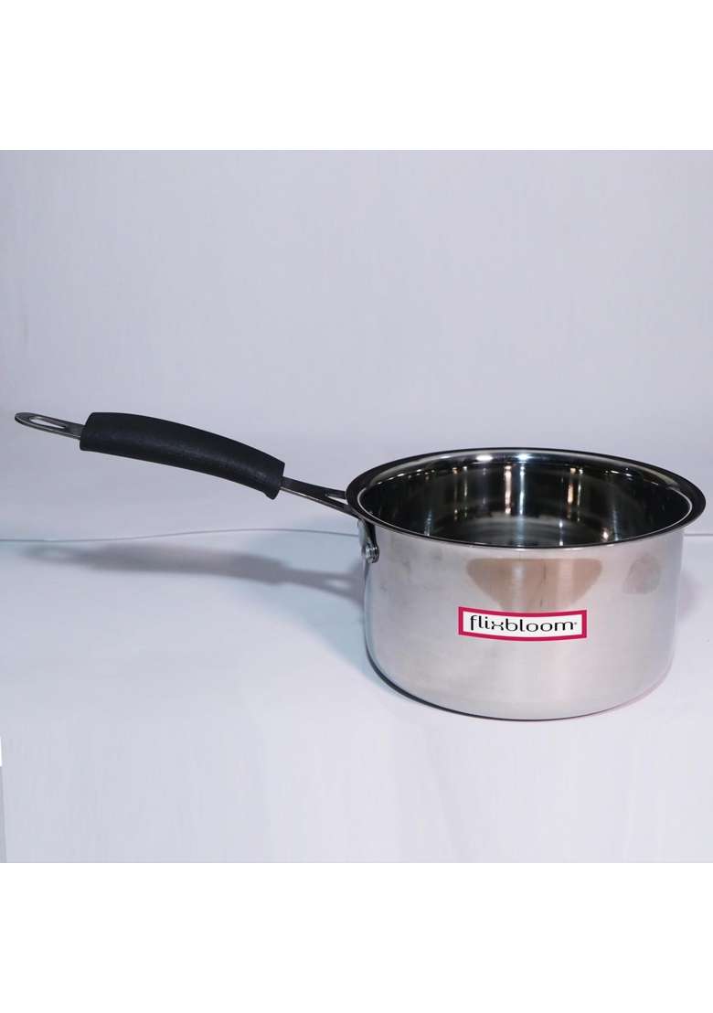 FLIXBLOOM Regal Stainless Steel Multipurpose Saucepan Tea Pan | 1 L | 1.1 Qt | Induction Compatible - Indya