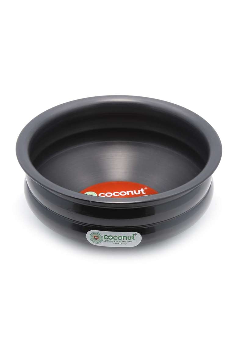 coconut Hard Anodised Urli Pot Ringer Shape Cookware Kitchenware Handi | 2.5 L | 2.6 Qt - Indya