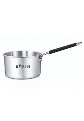 BARTN Premium Hindalium Silver Saucepan for Tea Milk Water | 2 L | 2.1 Qt | Heavy Bottom | Non-Toxic