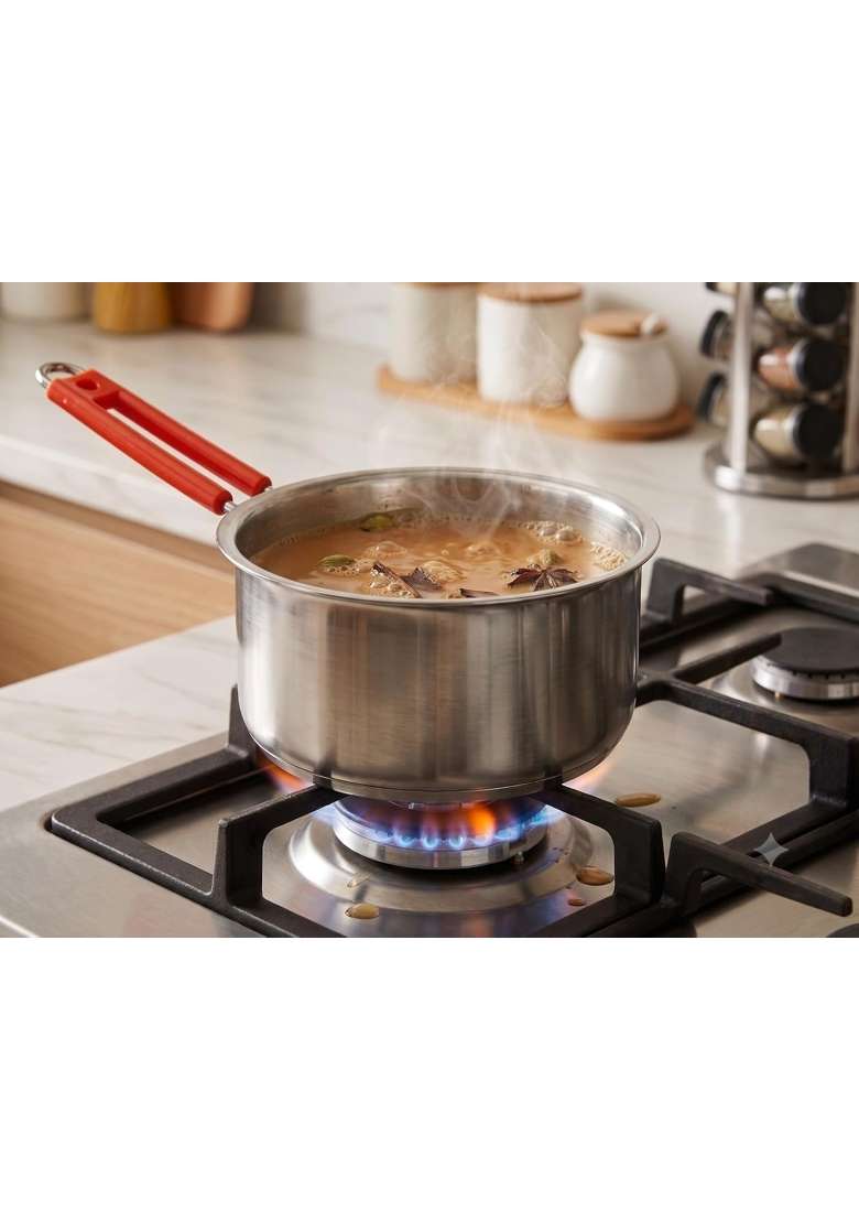 AAYU CRAFT KITCHENWARE FOR LIFE Aluminium Saucepan Silver | 3 L | 3.2 Qt - Indya