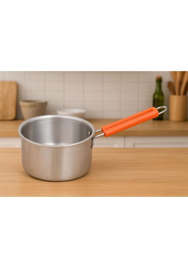 STEELHOMES Aluminium Saucepan Aluminium Saucepan for Tea Making | 1300 ml | 44 fl oz | Induction Compatible - Indya