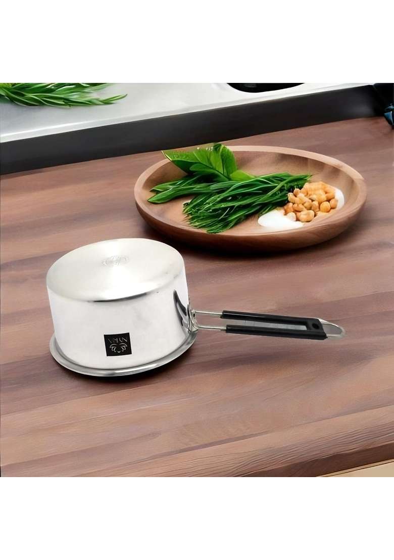NYRA Aluminium Sauce Pan Multipurpose Tea Pan Milk Pan Chaidan with Strong Black | 1.8 L | 1.9 Qt - Indya