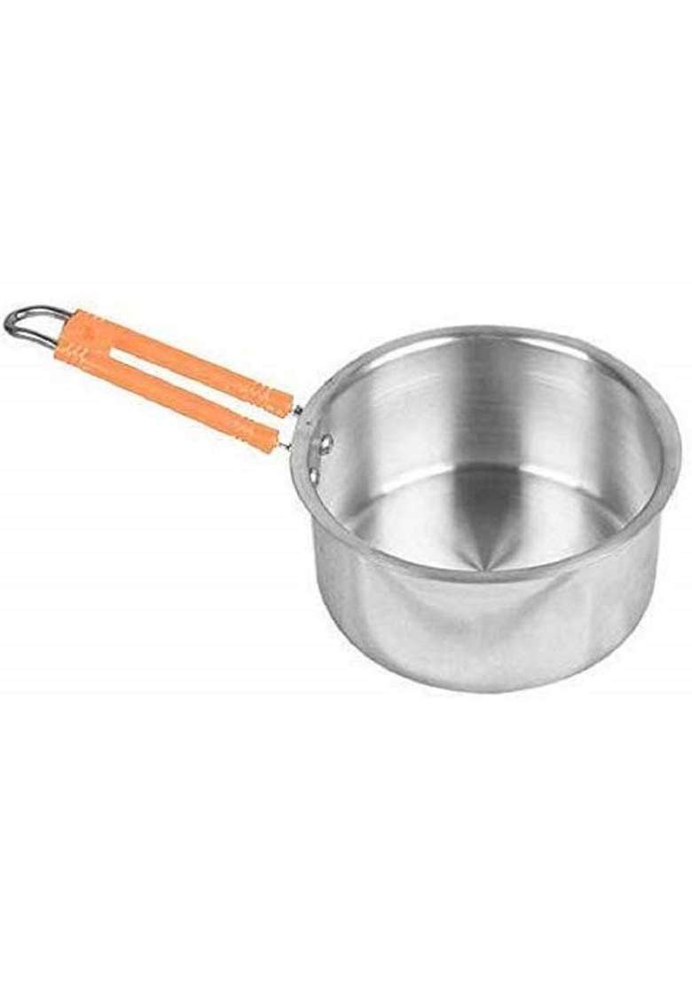 JGS Aluminium Heavy Multpurpose Saucepan Milk Tea Pan with Stainless Steel Bakelite | 0.5 L | 0.5 Qt - Indya