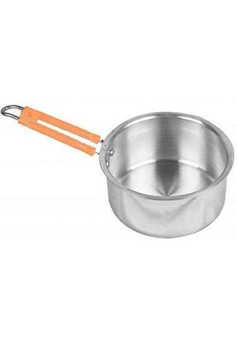 JGS Aluminium Heavy Multpurpose Saucepan Milk Tea Pan with Stainless Steel Bakelite | 0.5 L | 0.5 Qt