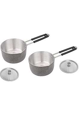 Bartan Star Aluminium Saucepan Tea Pan | 1000 ml | 33.8 fl oz | With Lid