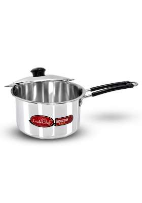 IndiChef Aluminium Induction Friendly Saucepan Tea Pan Milk | 2 L | 2.1 Qt | Heavy Bottom | Non-Toxic | With Lid