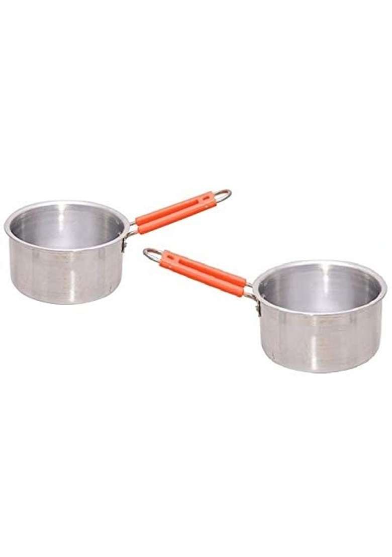 Bartan Star Aluminum Small Size Saucepan | 2-Piece Set - Indya