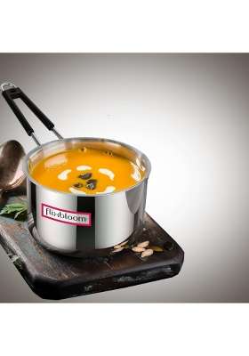 FLIXBLOOM Stainless Steel Induction Base LPG Gas Stovetop Compatible with Triply | 1.5 L | 1.6 Qt