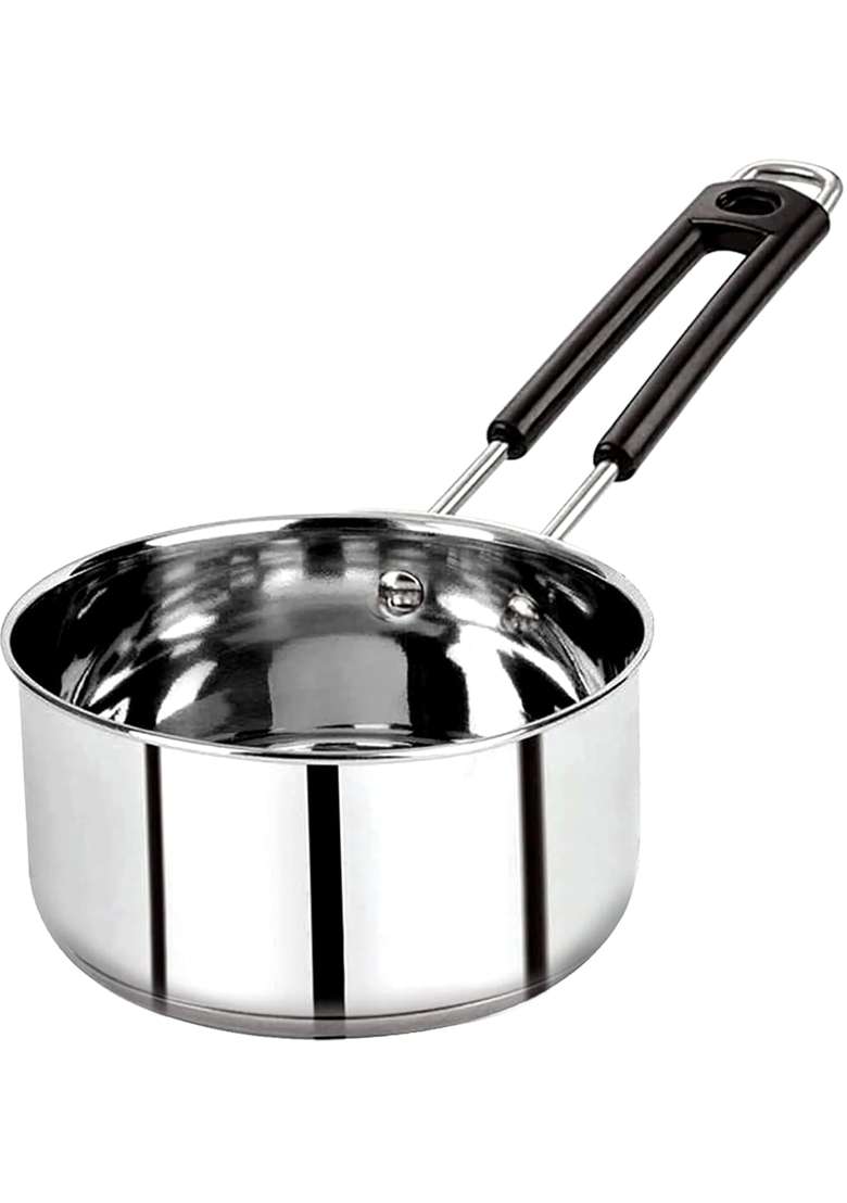 Tannu Craft Stainless Steel Sauce Pan with Induction Compatible and Gas Stove Friendly Heavy | 1 L | 1.1 Qt - Indya