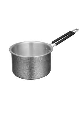 Bartan Star Aluminum Black Hammer Coating Design Saucepan | 1 L | 1.1 Qt