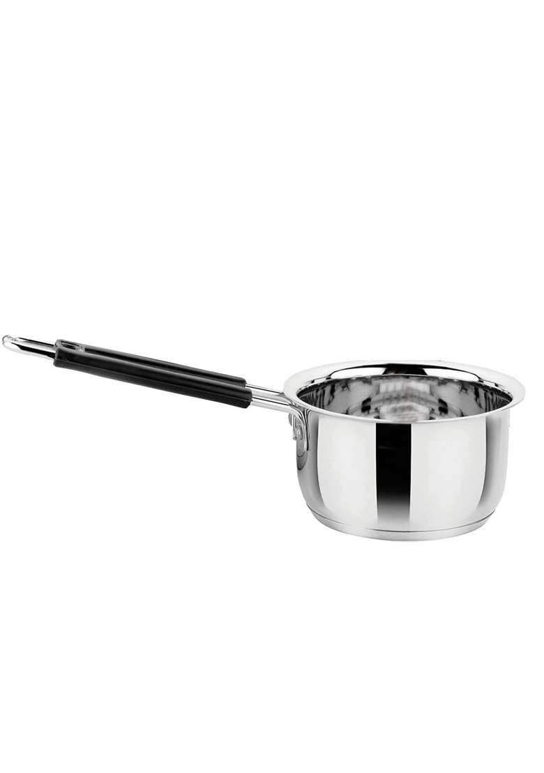Bartan Star Stainless Steel Heavy Sandwich Bottom Saucepan with Handle | 1.8 L | 1.9 Qt | Induction Compatible - Indya