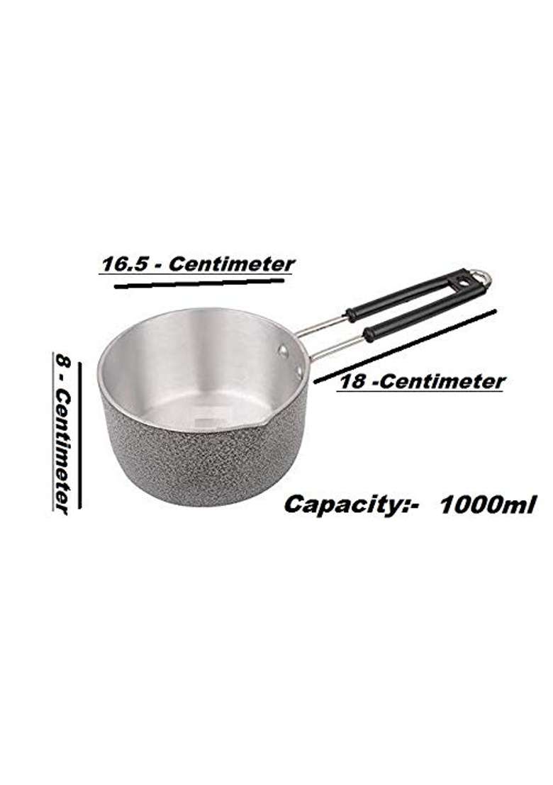 Bartan Star Aluminium Saucepan | 1 L | 1.1 Qt - Indya