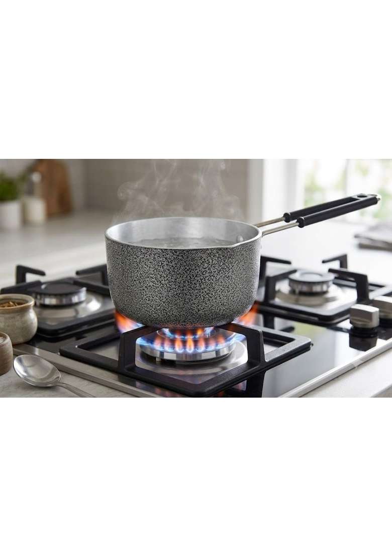 Bartan Star Aluminium Saucepan | 1 L | 1.1 Qt - Indya