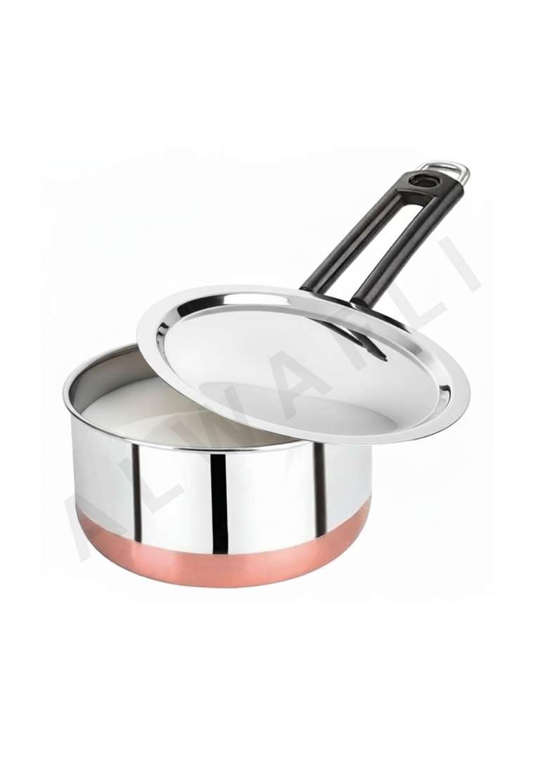 ALWAFLI Stainless Steel Copper Bottom Sauce Pan with Lid | 1 L | 1.1 Qt - Indya