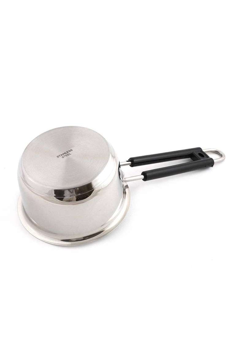 FLIXBLOOM Influencial Kitchen Stainless Steel Induction Base LPG Gas Stovetop Compatible | 1 L | 1.1 Qt | With Lid - Indya