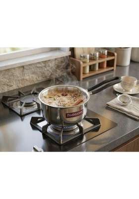 FLIXBLOOM Deluxe Kitchen Cookware Triply | 1 L | 1.1 Qt | Induction Compatible