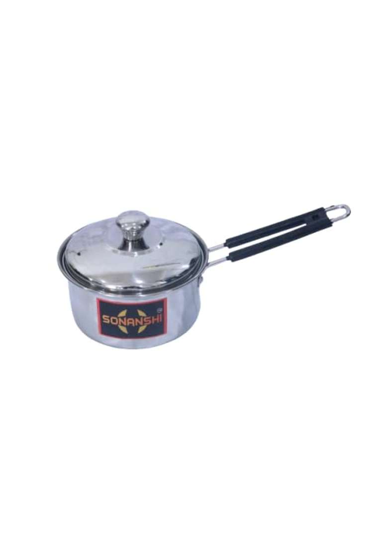 Sonanshi Heavy Stainless Steel Sauce Pan Tea Pan with LID | 2 L | 2.1 Qt - Indya