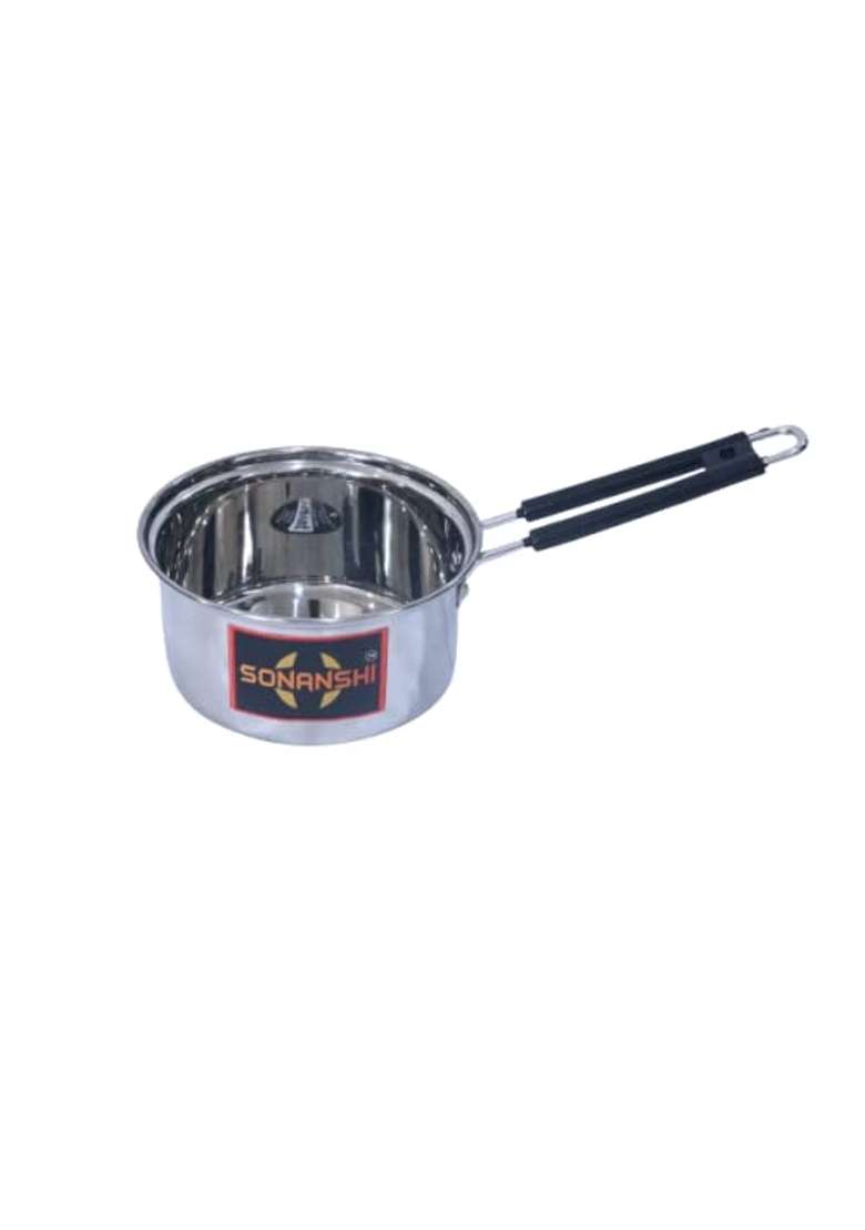 Sonanshi Heavy Stainless Steel Sauce Pan Tea Pan with LID | 2 L | 2.1 Qt - Indya