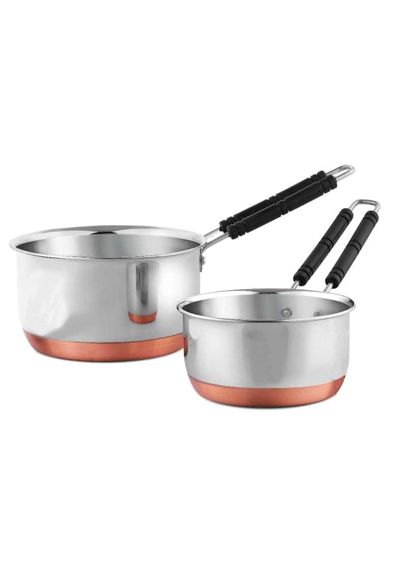 SHIFA CRAFT Stainless Steel Copper Bottom Sauce Pan | 500 ml | 16.9 fl oz - Indya