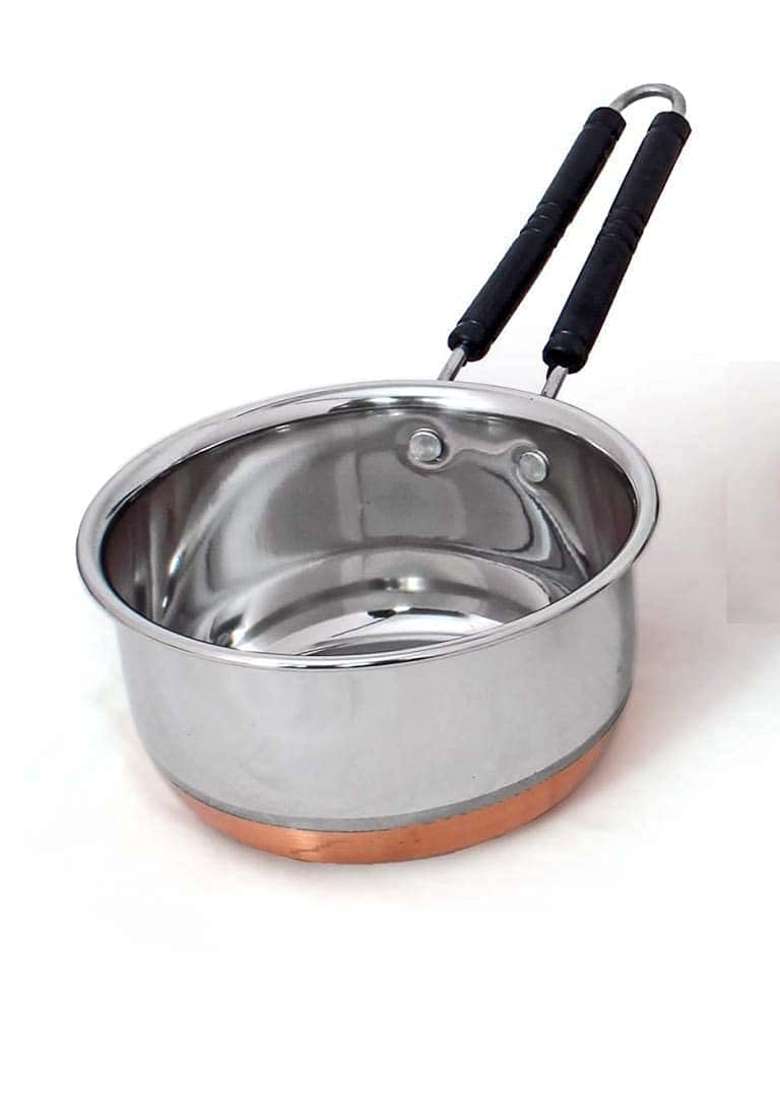 SHIFA CRAFT Stainless Steel Copper Bottom Sauce Pan | 500 ml | 16.9 fl oz - Indya