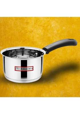 FLIXBLOOM Induction and Gas Stove Friendly Sauce Pan Stainless Steel Saucepan Deep Bottom | 2 L | 2.1 Qt