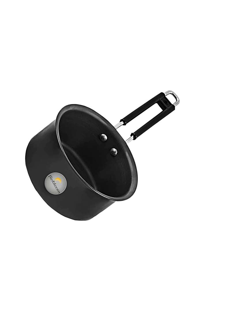 FLIXBLOOM Hard Anodised Sauce Pan Tea Pan Milk Pan Induction and Gas Stove Compatible | 1.2 L | 1.3 Qt - Indya