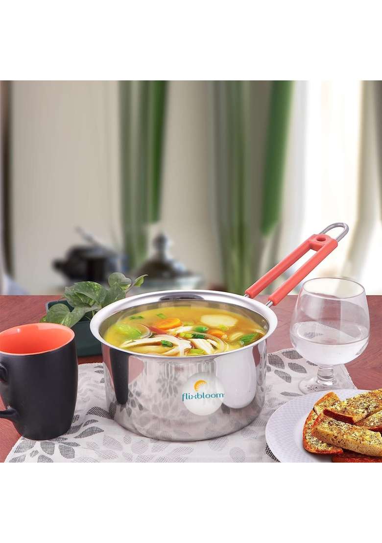 FLIXBLOOM Perfect Aluminium Tea Pan Sauce Pan Tea Pan Milk Pan TPan Chaidan Multi Purpose | 1 L | 1.1 Qt - Indya