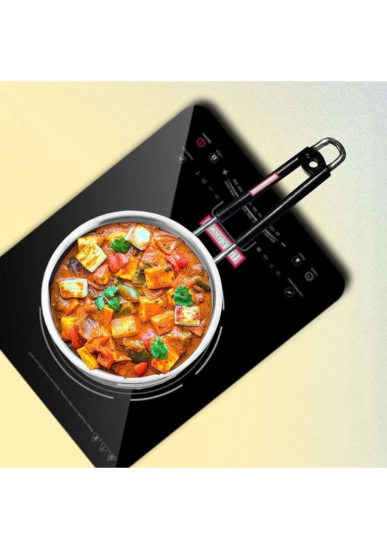 FLIXBLOOM Stainless Steel Sauce Pan Tea Pan Milk Pan and Pot Induction Base Cookware Set | 3.2 L | 3.4 Qt - Indya