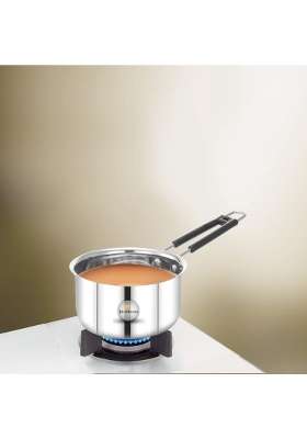 FLIXBLOOM Perfect Heavy Gauge Stainless Steel Saucepan Tea Milk Pan | 2.5 L | 2.6 Qt | Induction Compatible