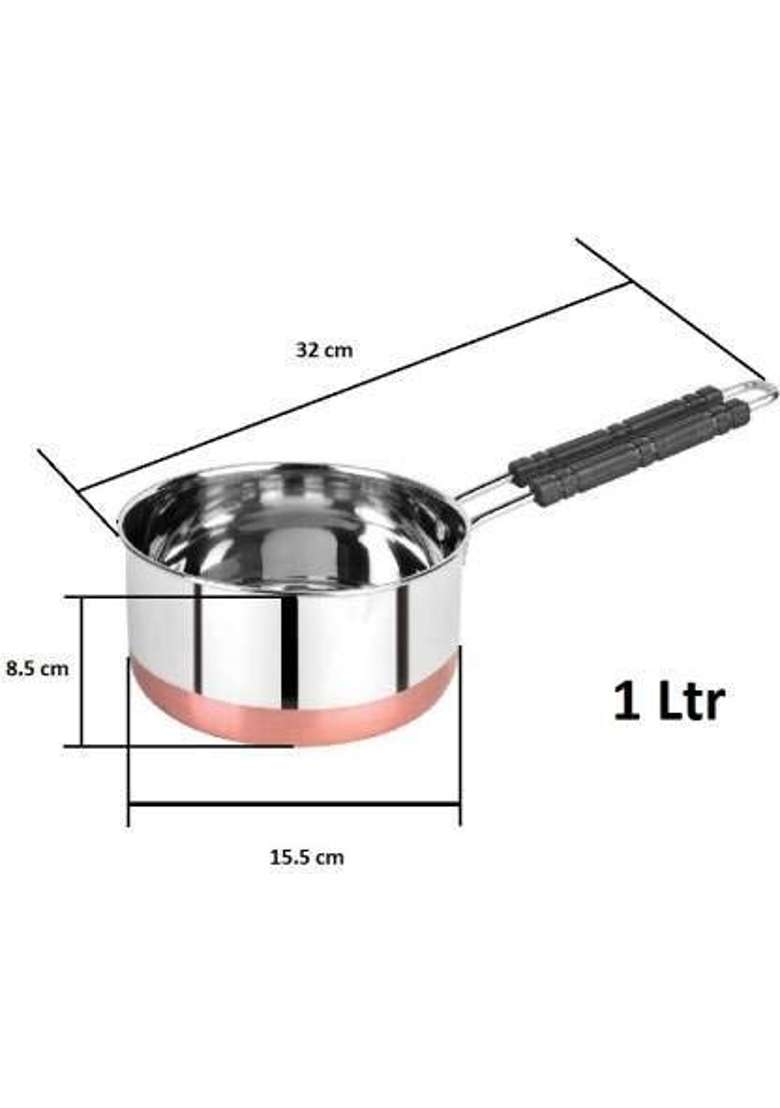 Super HK Stainless Steel Sauce Pan Milk Pan Tea Pan | 1.5 L | 1.6 Qt - Indya