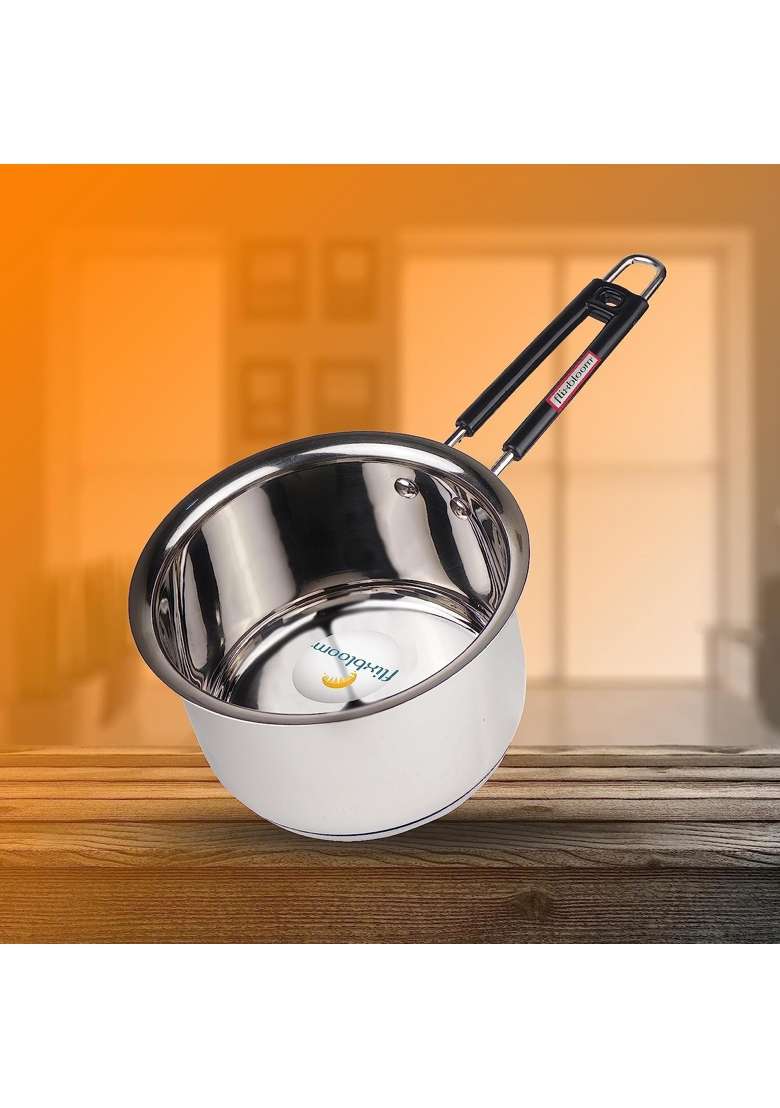FLIXBLOOM Plus Stainless Steel Sandwich Bottom Induction Base Cookware | 4.5 L | 4.8 Qt - Indya