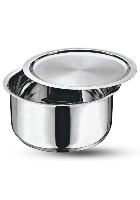 Vinod Stainless Steel 304 Grade Tope Cooking Pot Patila Topiya with Lid | 1.6 L | 1.7 Qt | 16 cm | 6.3 Inch | Induction Compatible