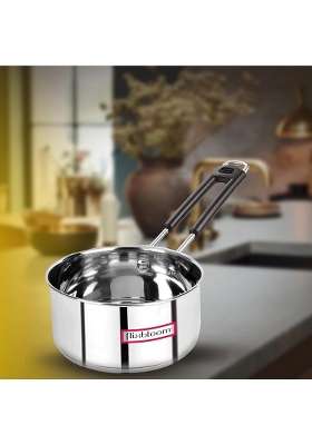 FLIXBLOOM Incredible Kitchen Stainless Steel Induction Base LPG Gas Friendly | 4 L | 4.2 Qt | Tri-Ply