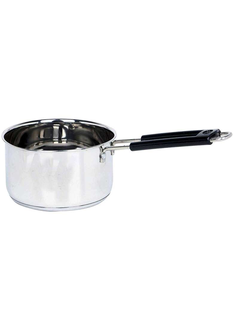 JGS Stainless Steel Induction and Gas Stove Heavy Base Sauce Pan for Cooking | 1000 ml | 33.8 fl oz - Indya