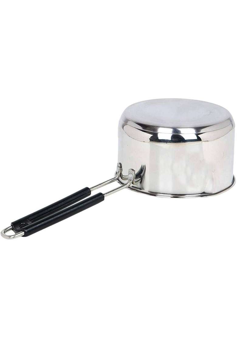 JGS Stainless Steel Induction and Gas Stove Heavy Base Sauce Pan for Cooking | 1000 ml | 33.8 fl oz - Indya