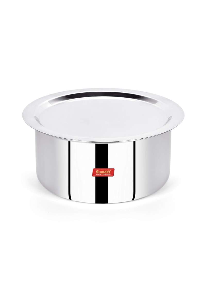 Sumeet Cook Smart TriPly Steel-Aluminium-Steel | 4 L | 4.2 Qt | 22 cm | 8.7 Inch | With Lid - Indya