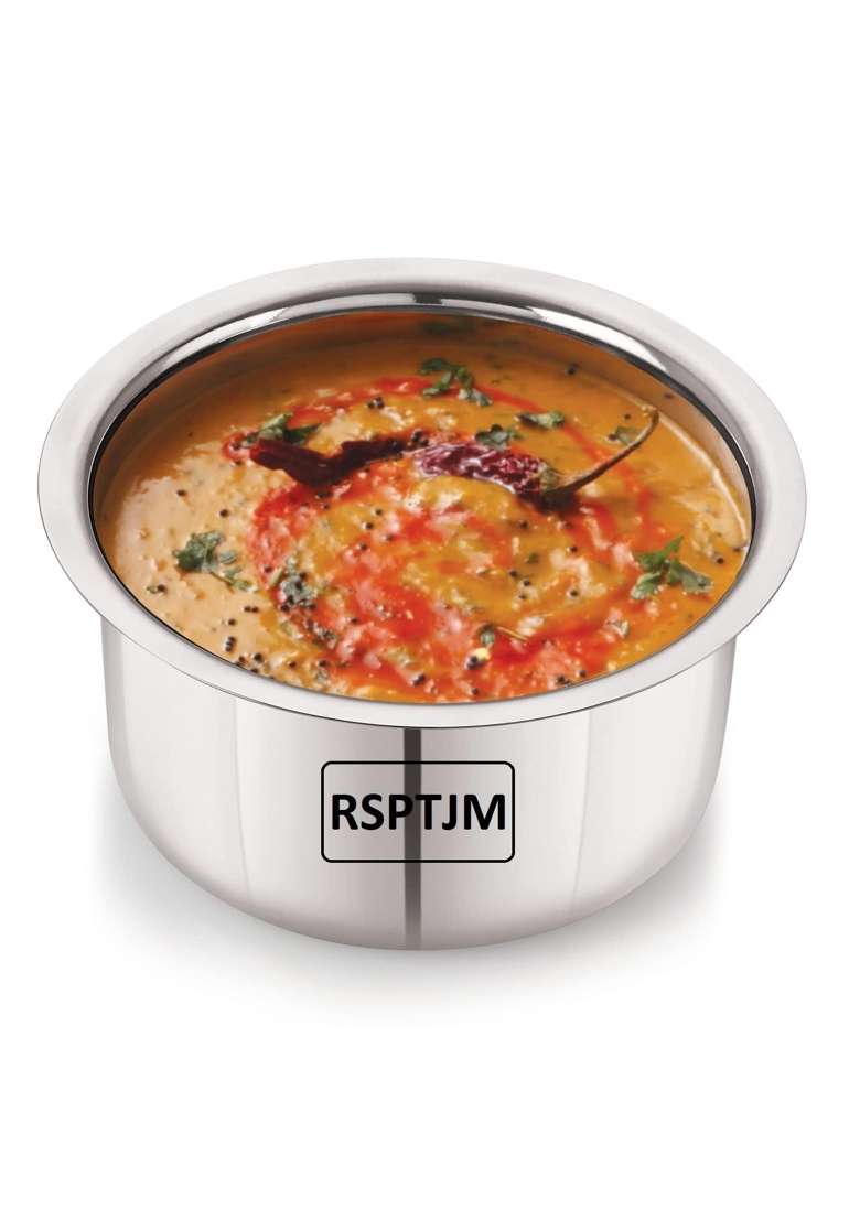RJ kitchenware Store Stainless Steel Patila Cooking Pot Dekchi Bhagona for Boiling Milk | 2 L | 2.1 Qt - Indya