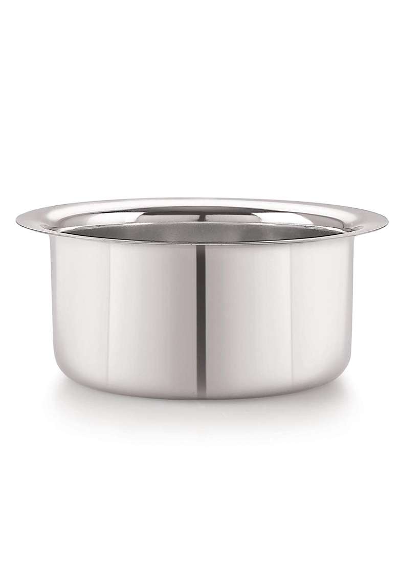 Super HK Patila Cooking Pot Bhagona Tapeli Stainless Steel with LID | 0.5 L | 0.5 Qt - Indya