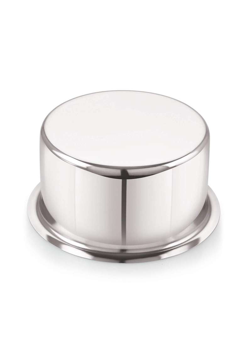 Super HK Patila Cooking Pot Bhagona Tapeli Stainless Steel with LID | 0.5 L | 0.5 Qt - Indya