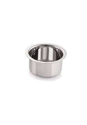 neelam Stainless Steel Flat Bottom Tope Cooking Pot | 350 ml | 11.8 fl oz