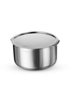 TRAMONTINA Aeion Triply Stainless Steel Tope Cooking Pot with Lid | 1.6 L | 1.7 Qt | 16 cm | 6.3 Inch | Non-Toxic