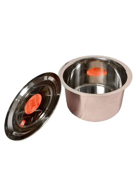 Super HK Patila Cooking Pot Bhagona Tapeli Tope Stainless Steel with Dhakkan | 5 L | 5.3 Qt