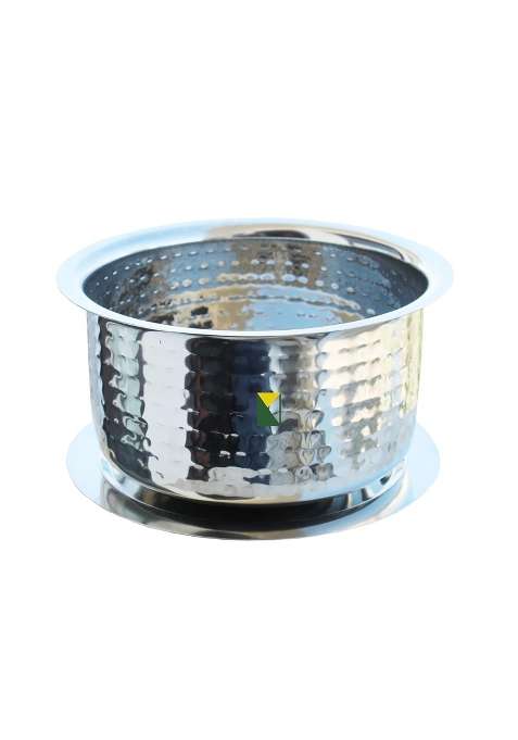 KITCHEN NEXT Stainless Steel with Hammerd Patila Cooking Pot | 1 L | 1.1 Qt | With Lid